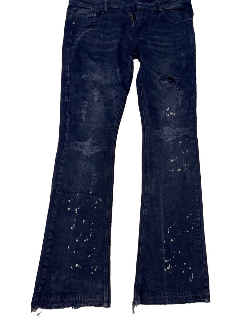 Rockstar Original Black Distressed Paint Splatter Jeans Men’s 36 Bootcut